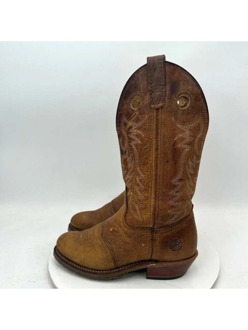 Double H UltraGel Ice Buckaro Men Size 7.5M DH5159 Brown Leather Cowboy Boot